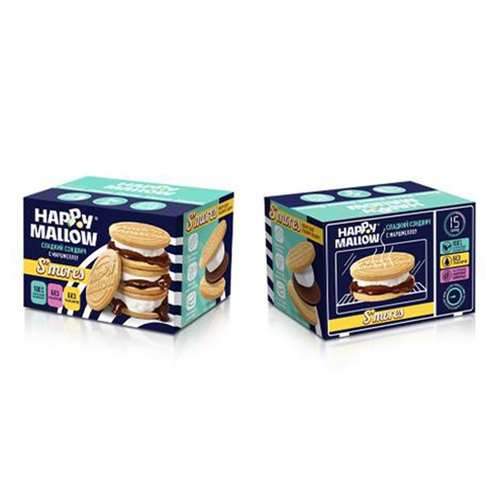Печенье "HAPPY MALLOW. Набор для горячего сэндвича", с маршмеллоу и шоколадом, 180 гр.