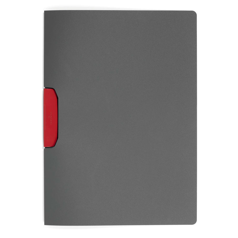 Папка с клипом "Duraswing Color", антрацит, красный клип