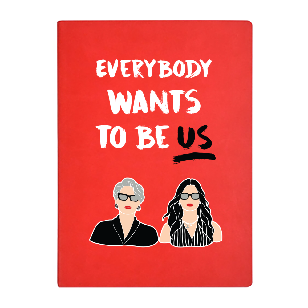 Ежедневник недатированный "Everybody wants to be us", А5, 272 страницы, красный