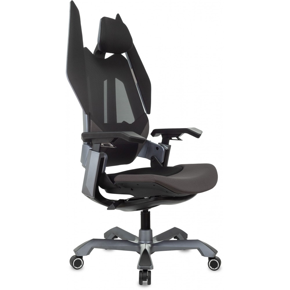 Кресло игровое Бюрократ "Knight Aero", ткань, пластик, черный
