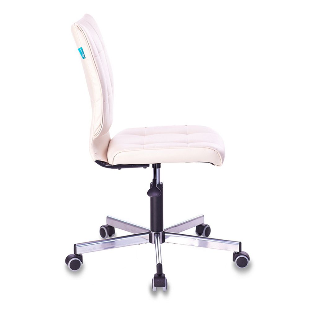 Кресло для персонала "Бюрократ CH-330M", экокожа, металл, бежевый - 3