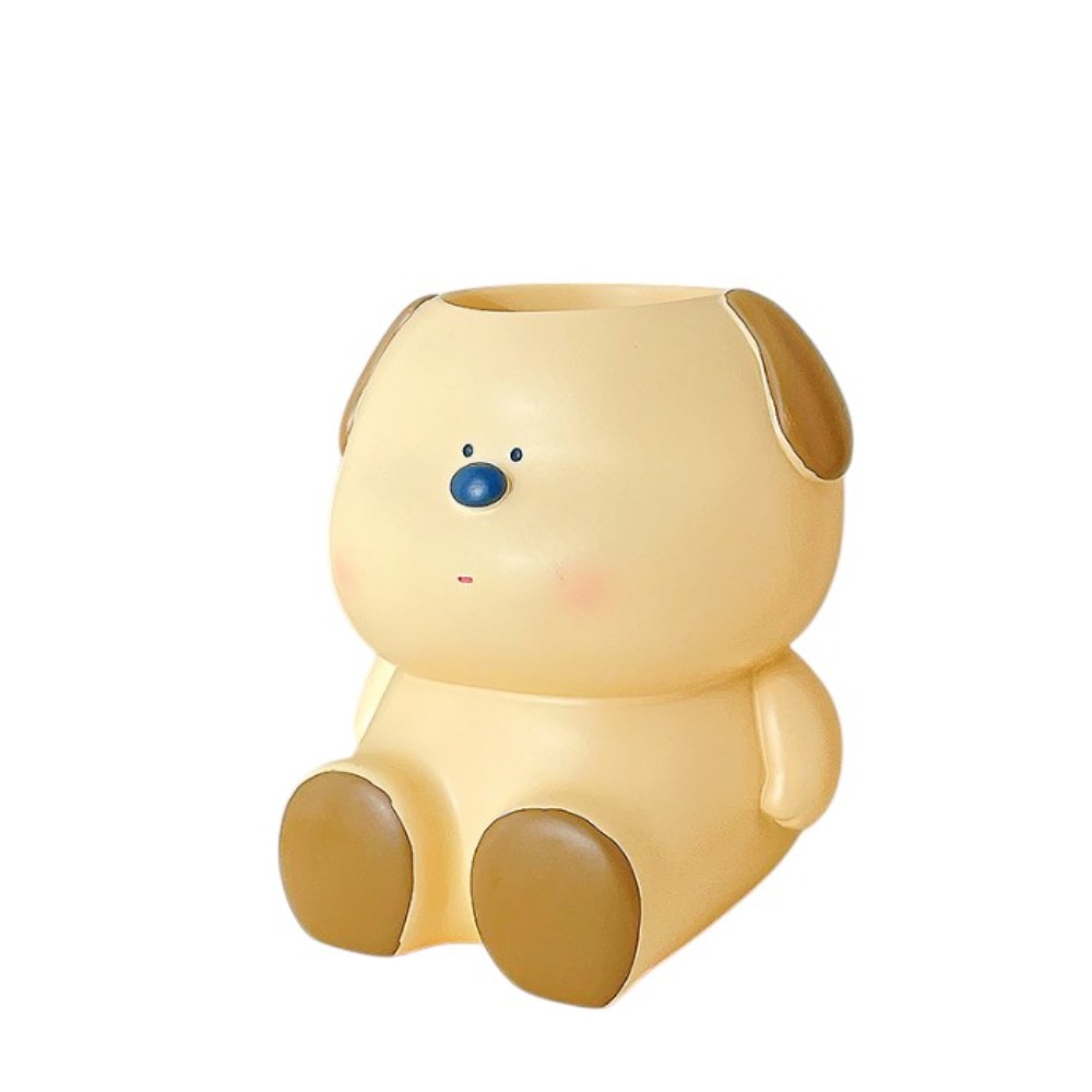 Подставка для канцелярских мелочей "Desk friend dog", пластик, бежевый