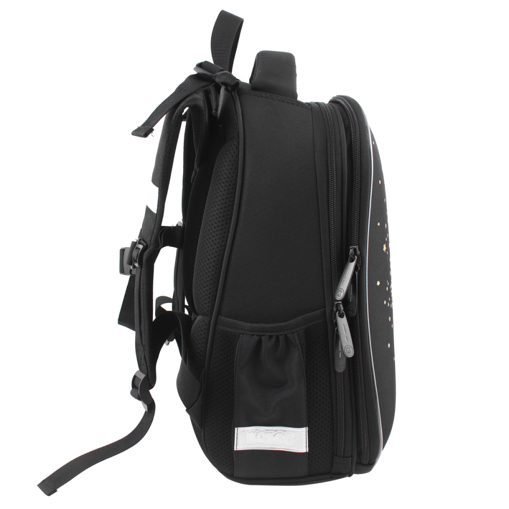 Рюкзак школьный "ERGO First Золотая кошка", черный - 11