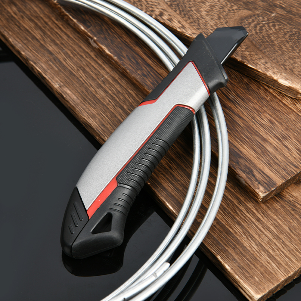 Нож строительный Deli YS DL4254, 18 мм, прорезиненная рукоятка, серебристый, черный - 4