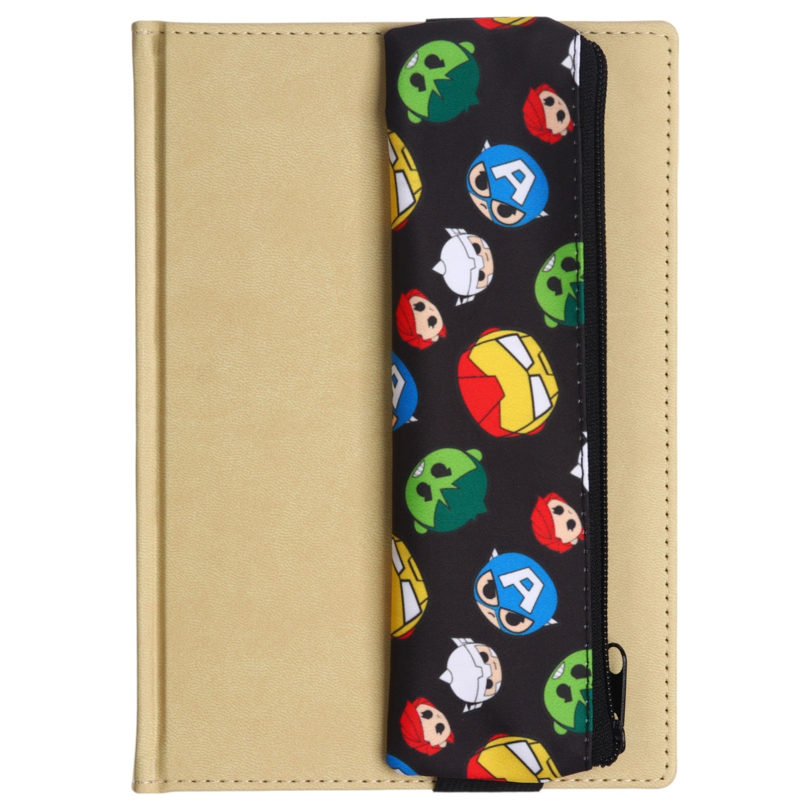 Пенал "Мстители", 1 отделение, черный