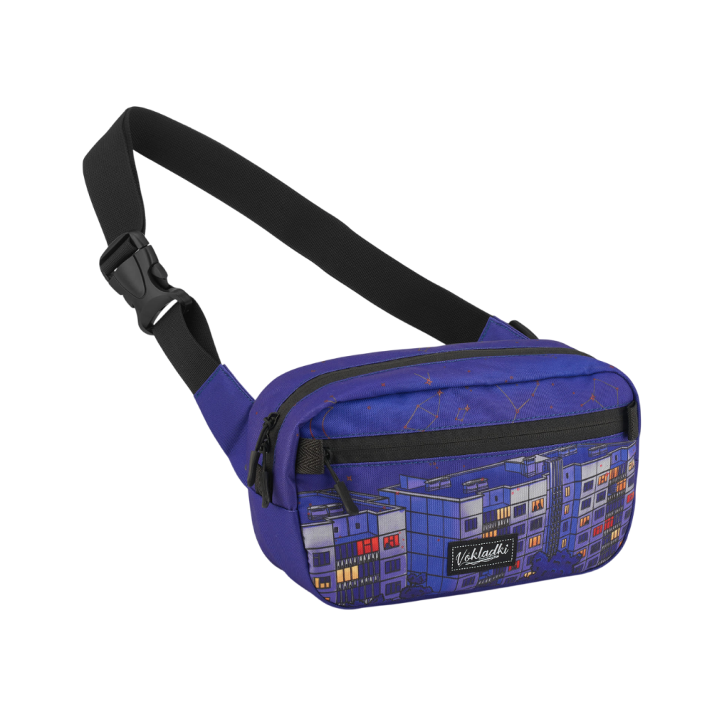 Сумка поясная "Квадро Юго-Запад", синий