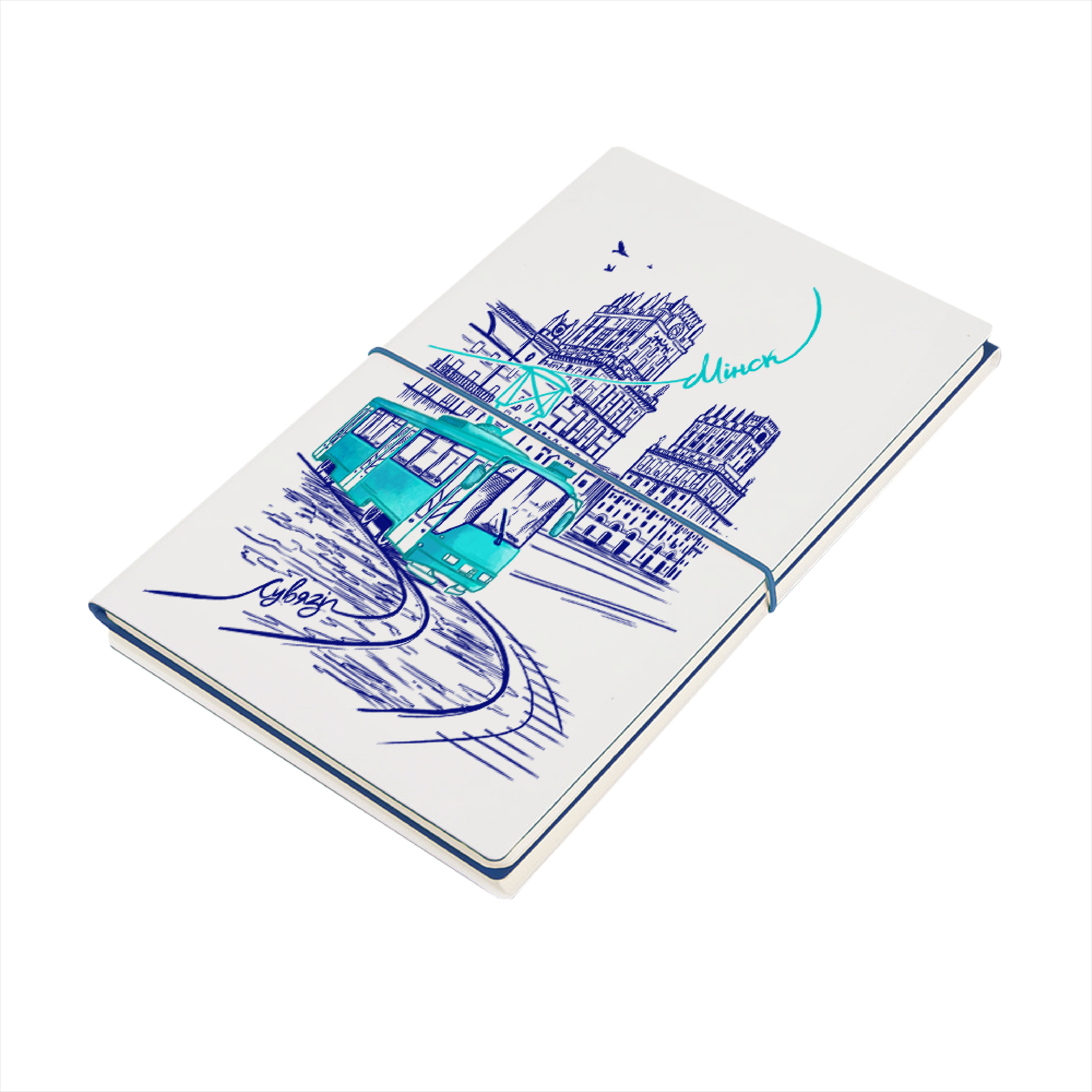 Блокнот "Combi. Сувенир из Беларуси", А5, 48 листов, в клетку, белый, темно-синий