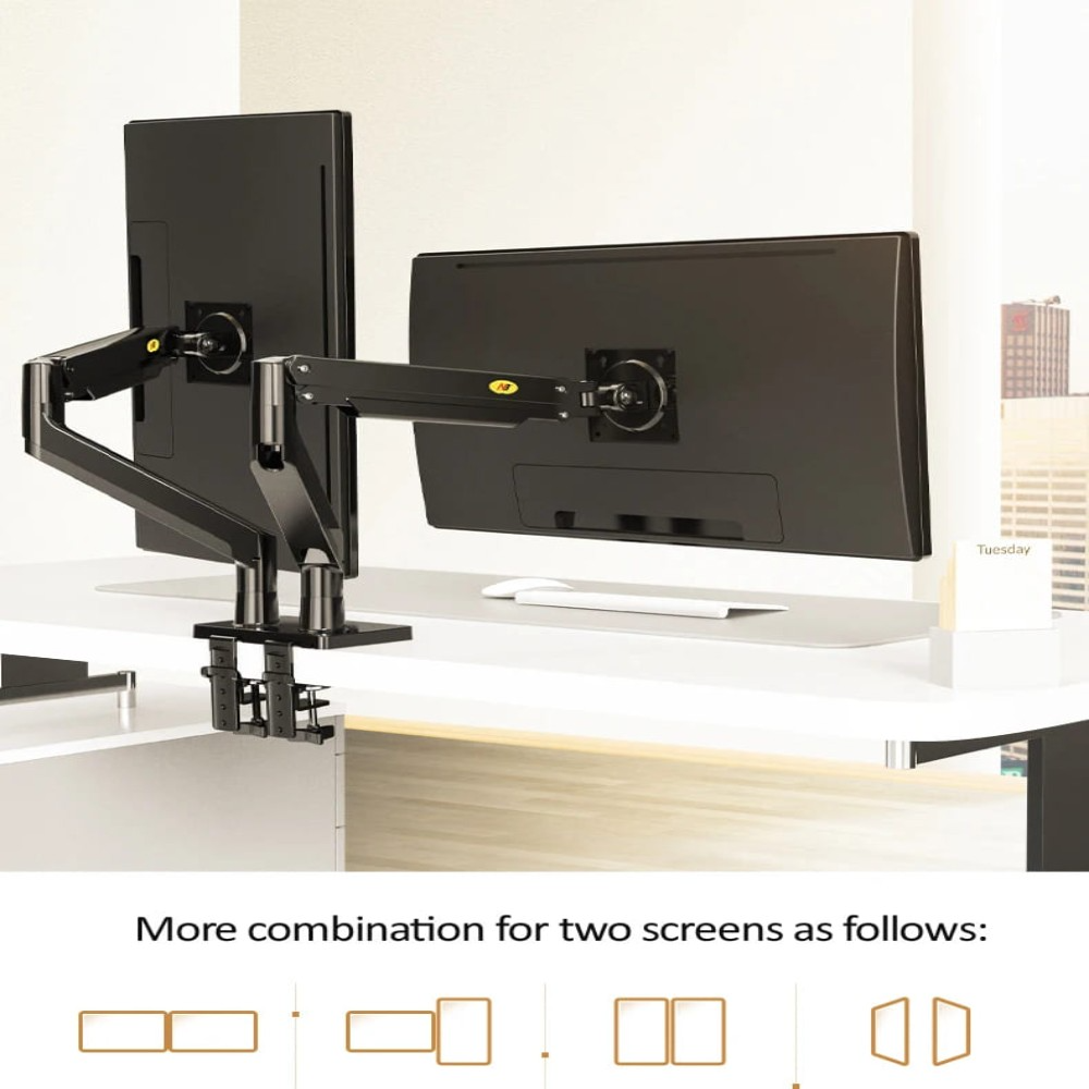 Кронштейн для монитора NB G35 (на два монитора), т.-серый