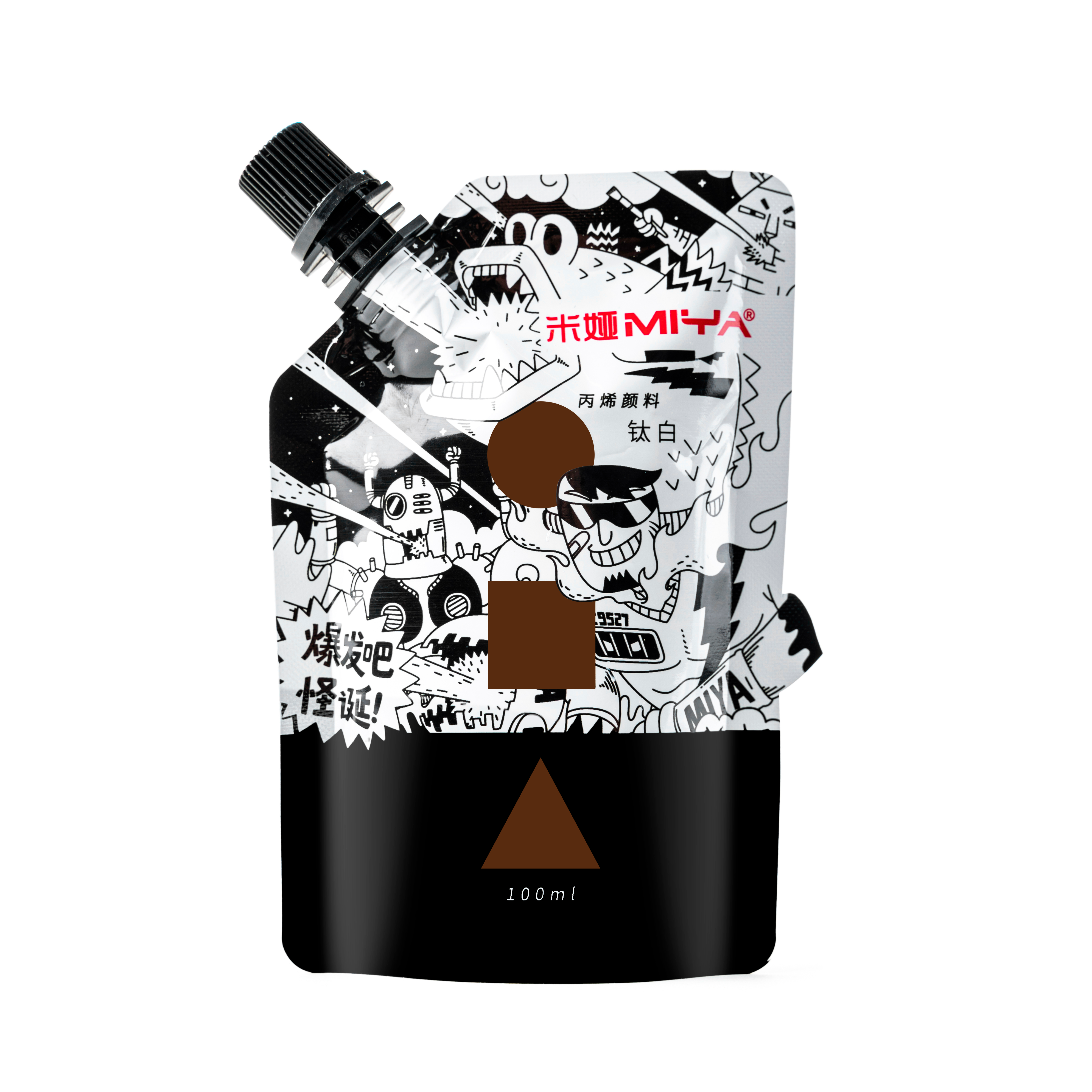 Краски акриловые "Himi Miya", 046 умбра жженая, 100 мл, дой-пак