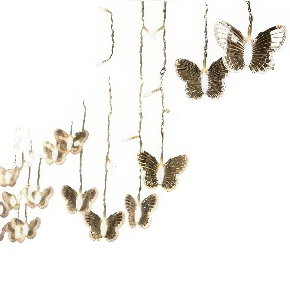 Гирлянда электрическая LED "Бахрома. Бабочка", тепло-белый