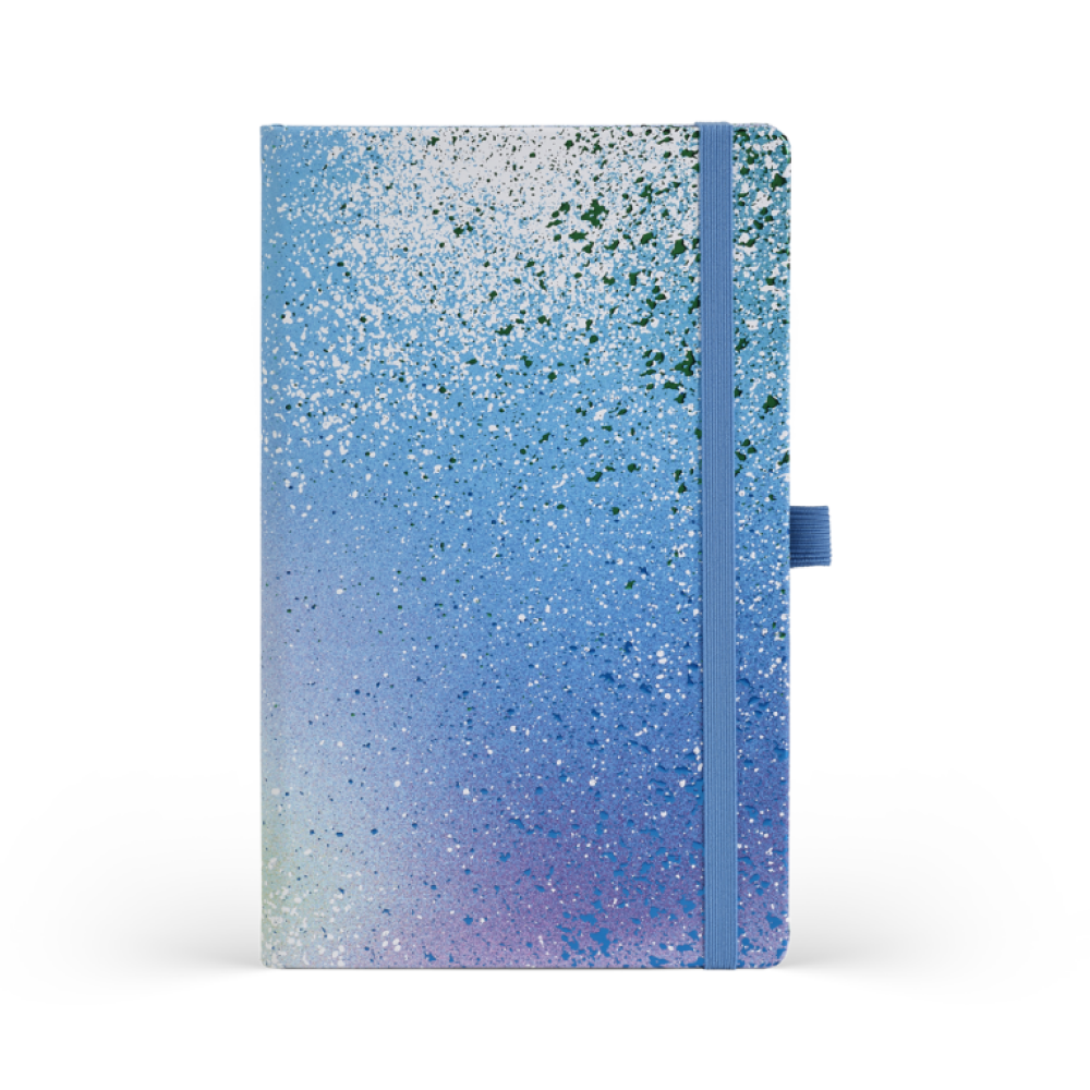 Блокнот "Color Spray relax", А5, 96 листов, линейка, на резинке, голубой