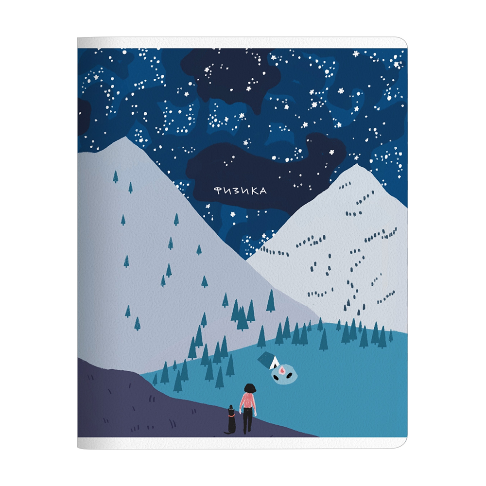 Тетрадь предметная "Moments физика", A5, 48 листов, клетка, скоба сбоку, разноцветный