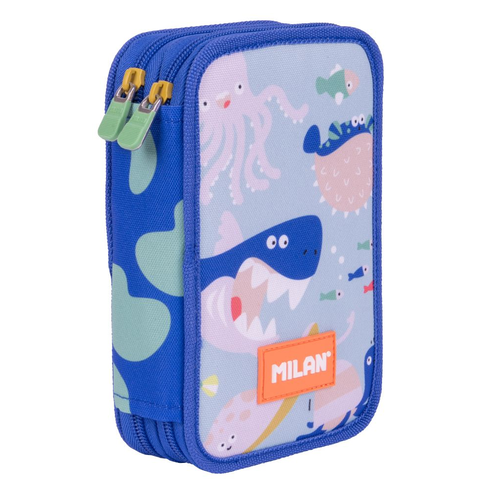 Пенал "Blue Odyssey" 2 отделения, с наполнением