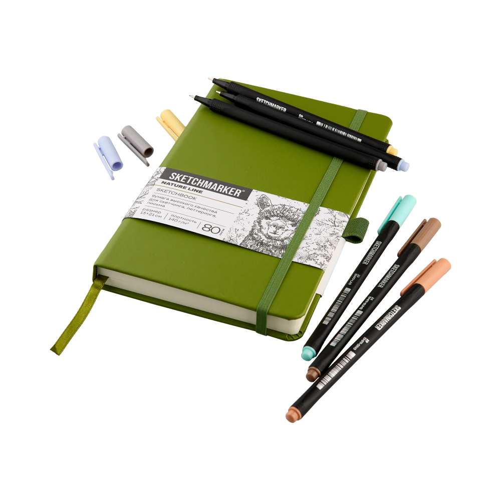 Ручка капиллярная "Sketchmarker Artist fine pen Pastel", 6 шт