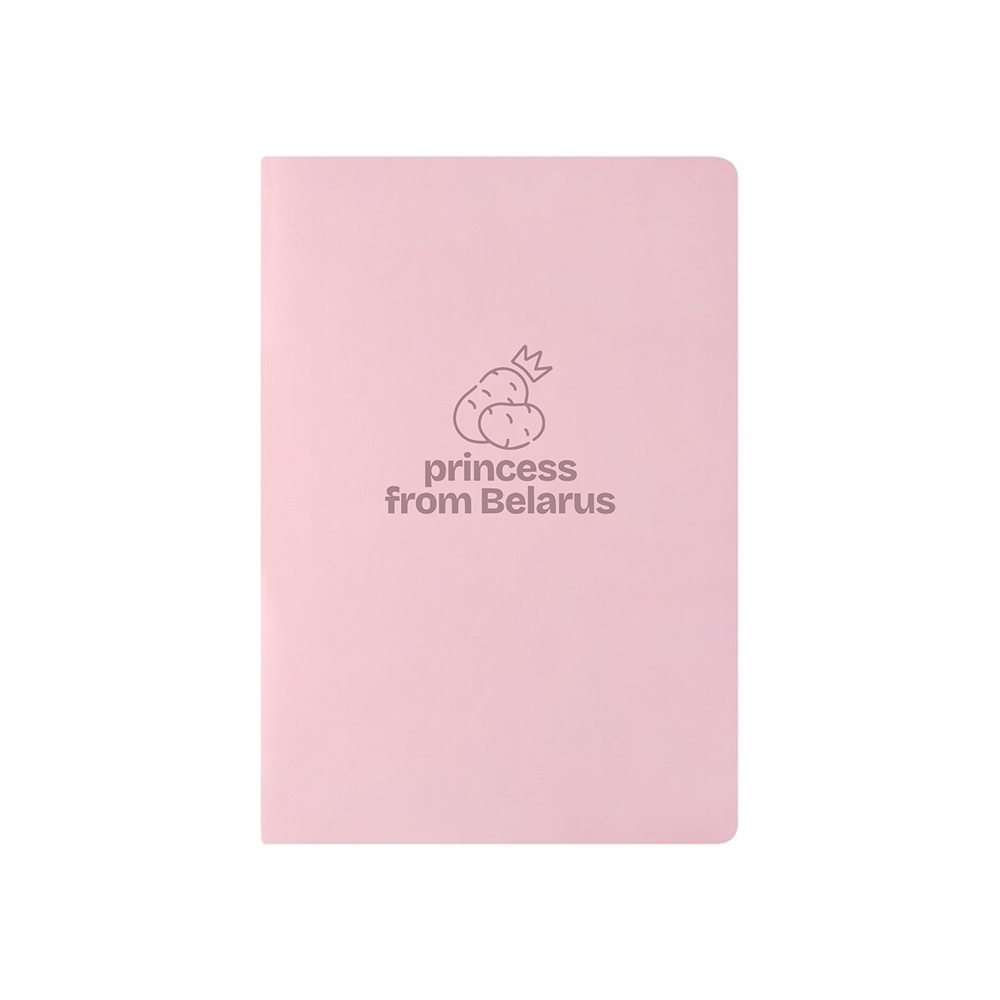 Блокнот "Princess from Belarus", А5, 150х210 мм, 60 листов, в клетку, зефирный розовый