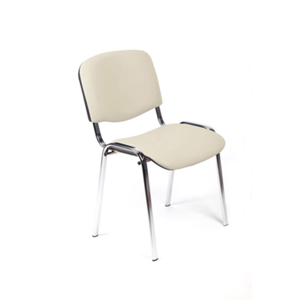 Стул для посетителей "Iso", кожзам, металл, бежевый