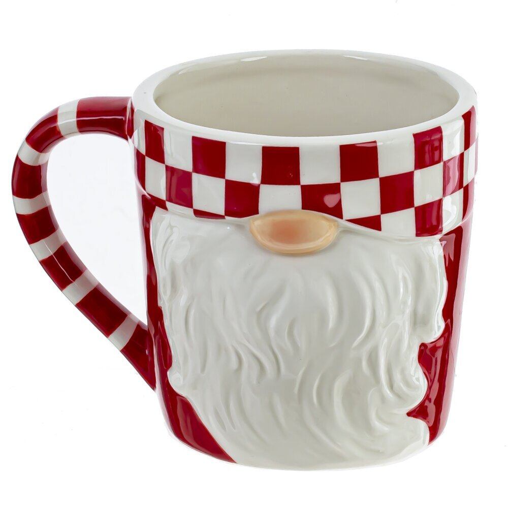 Кружка керамическая "Гном", 400 мл, белый, красный