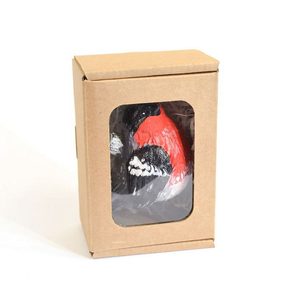 Украшение елочное "Снегирь", красный, черный - 4