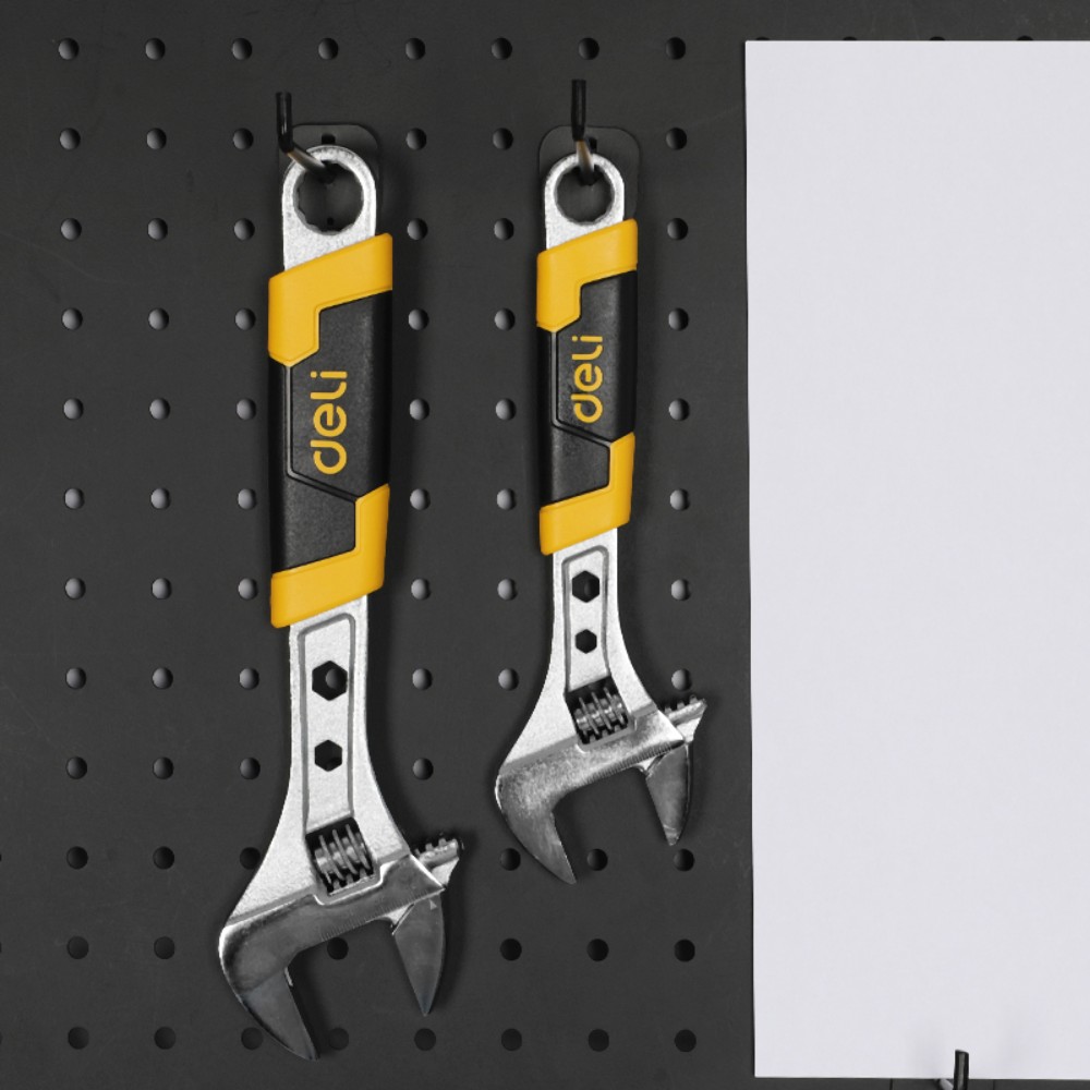 Ключ разводной Deli "EDL30110", 250 мм, черный, желтый