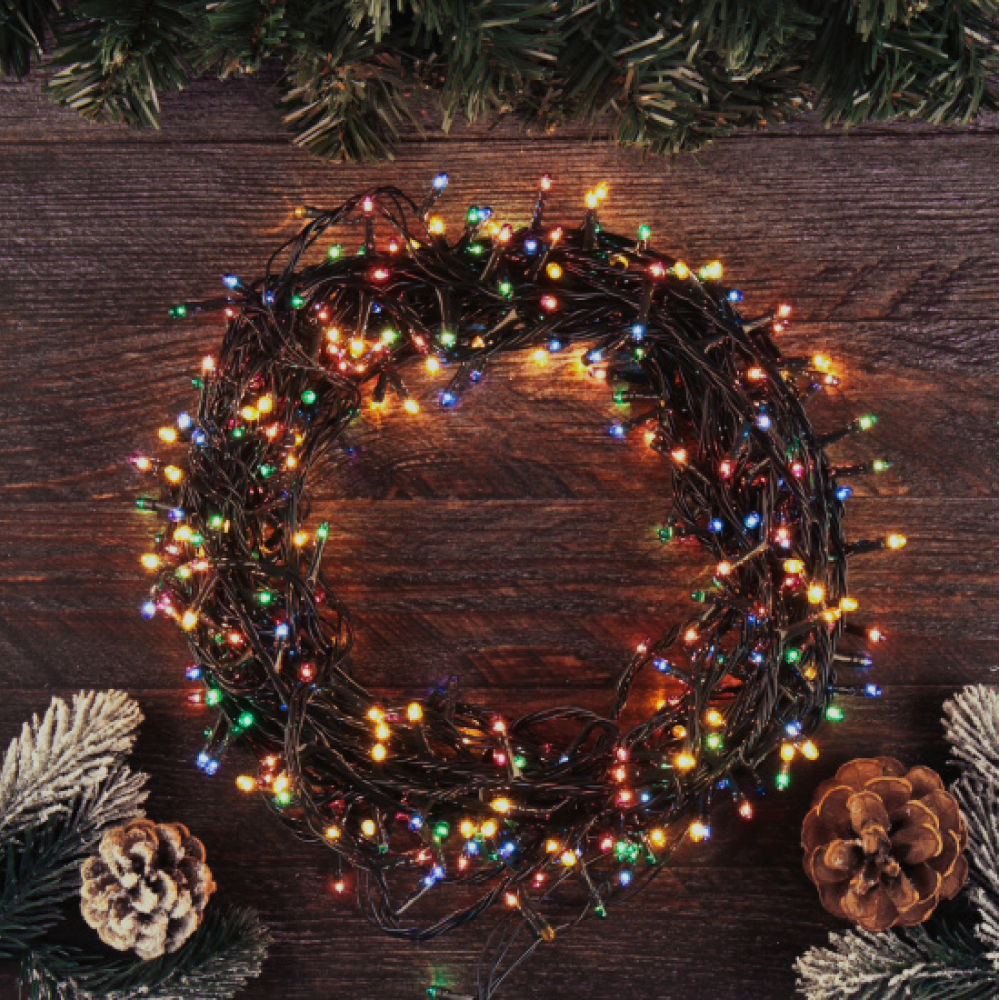 Гирлянда электрическая LED "Нить", 15 м, мультиколор - 5