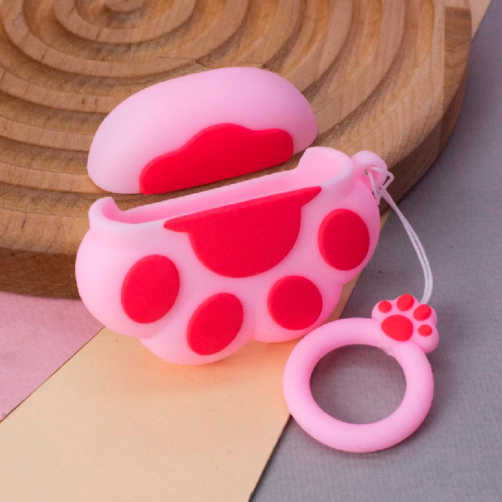 Чехол для наушников AirPods 3 "Cat foot", розовый
