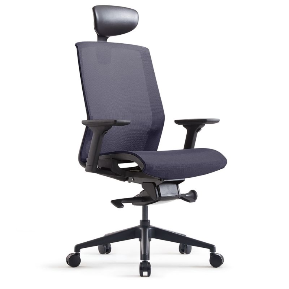 Кресло для руководителя BESTUHL "J15", сетка, пластик, темно-серый