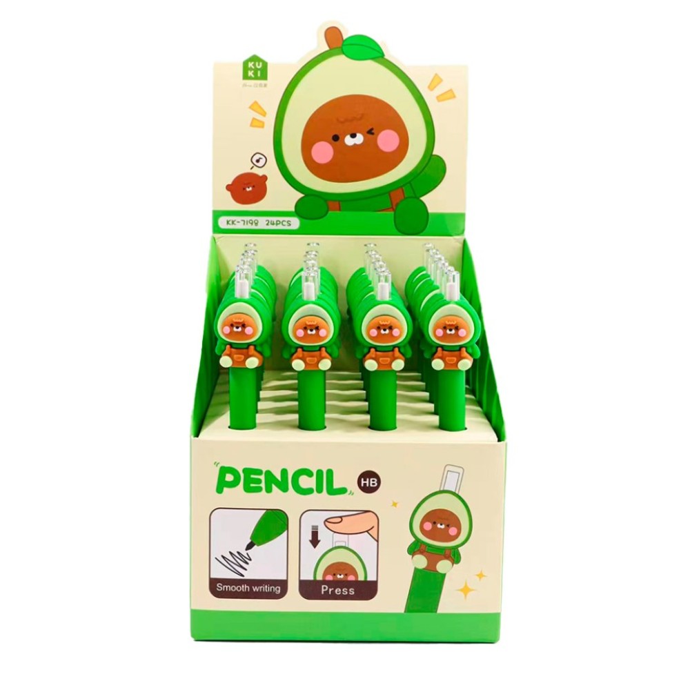 Карандаш вечный "Avocado-bears", ассорти - 8