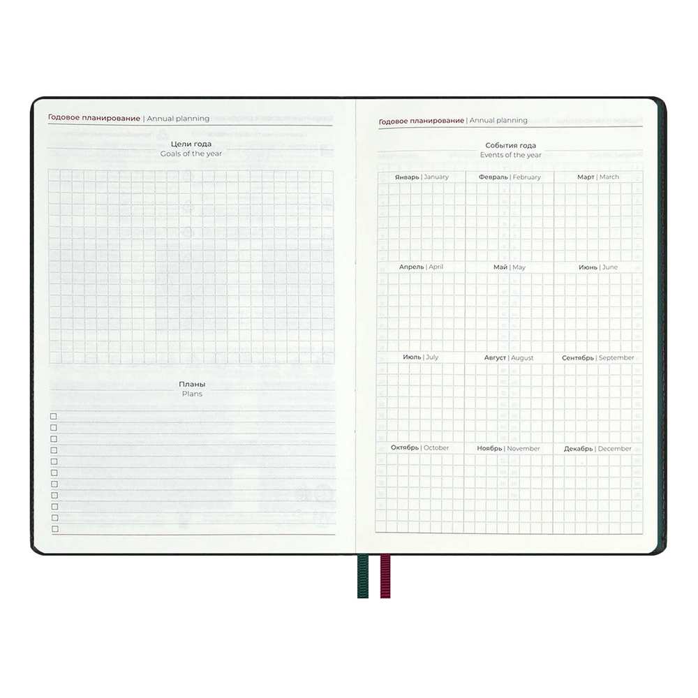 Ежедневник полудатированный "Тиволи Делавэ", А5, 384 страницы, зелёный - 6