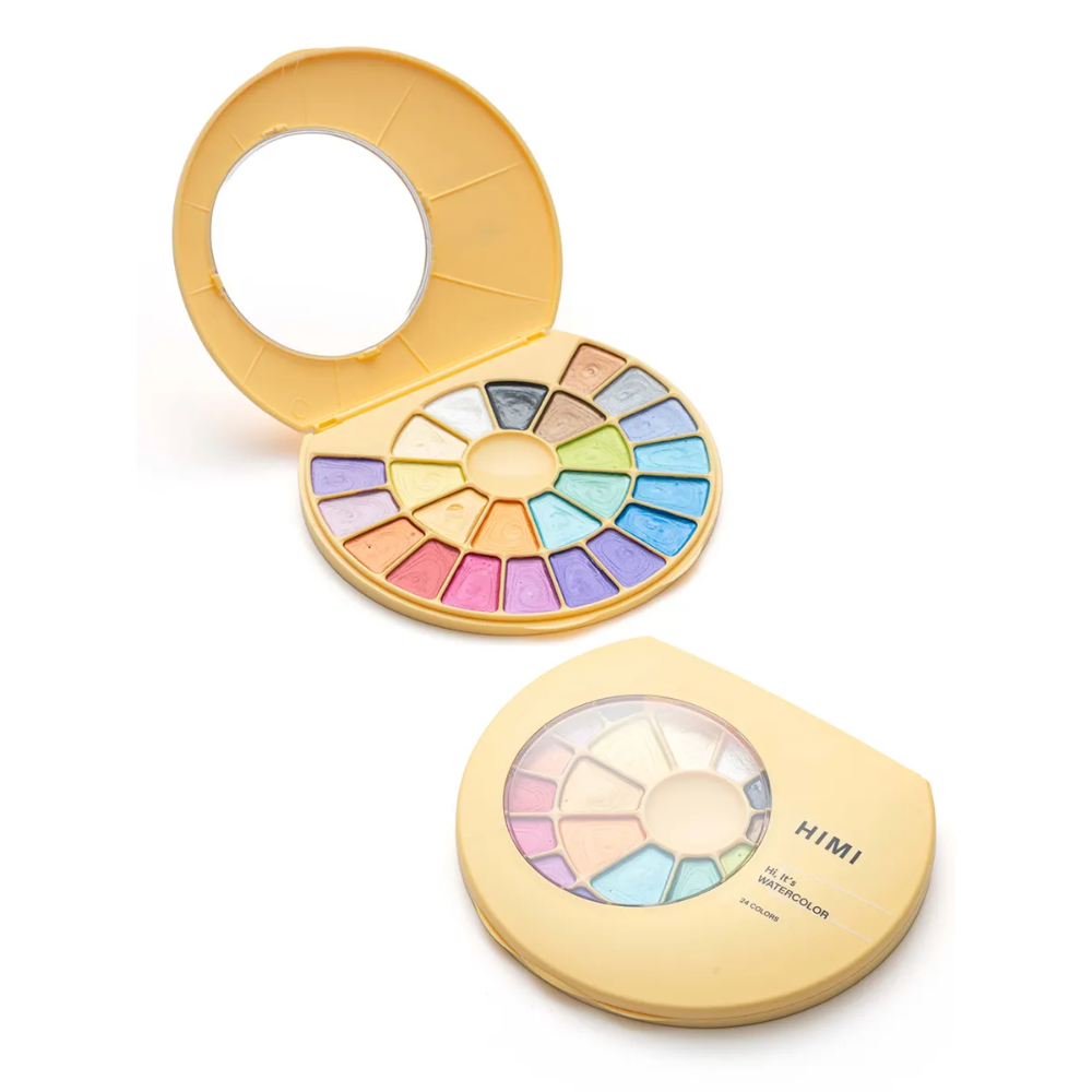 Краски акварельные металлик "Himi", набор, 24 цвета