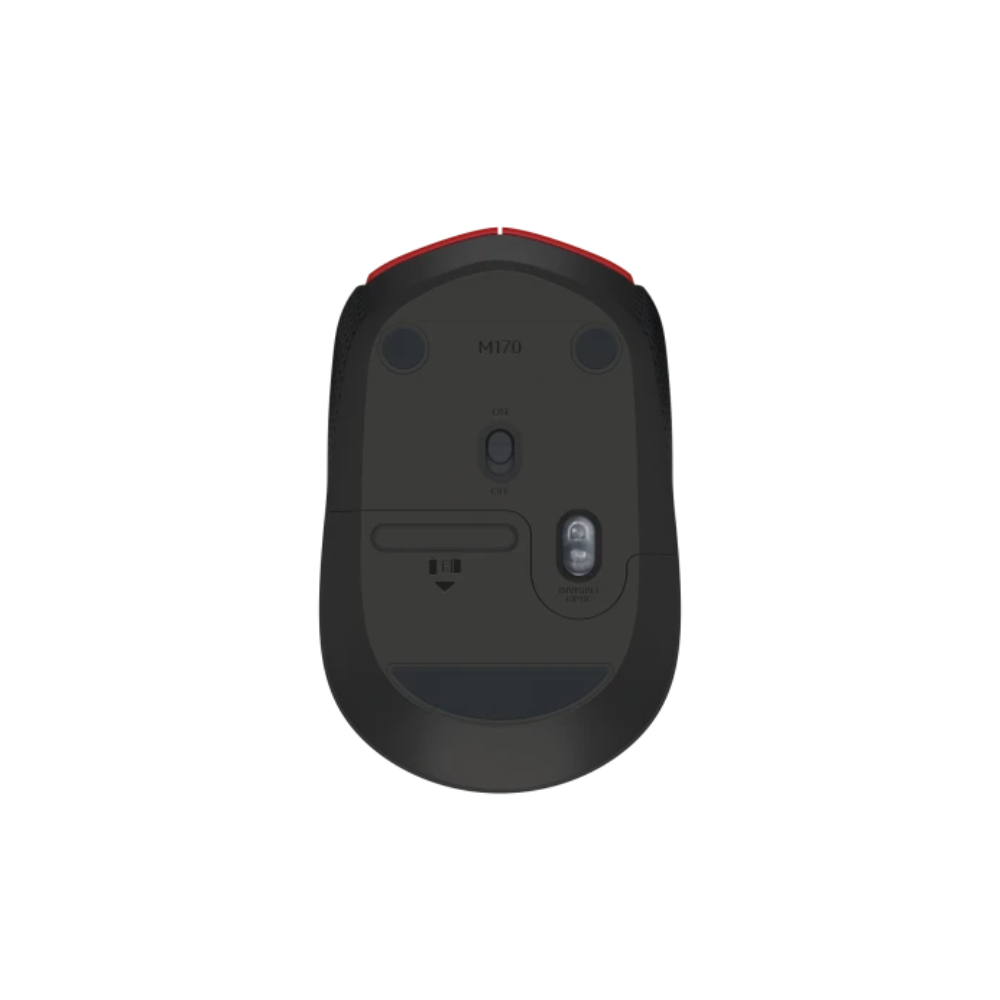 Мышь Logitech "Mouse M171", беспроводная, 1000 dpi, 3 кнопки, красный