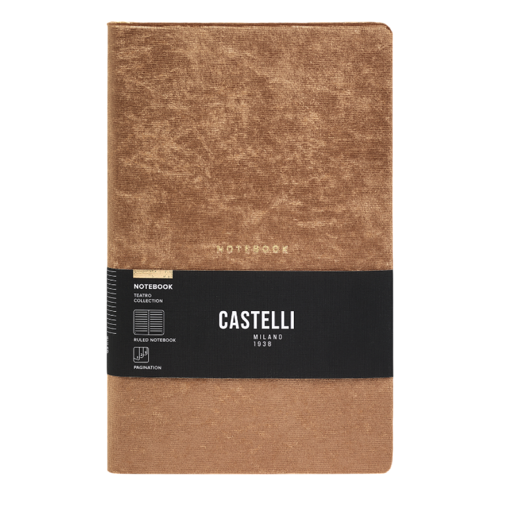 Ежедневник датированный Castelli Milano "Teatro cream", A5, 384 страницы, телесный, срез золотистый - 3