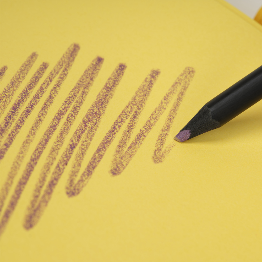 Блокнот "Doodle yellow paper", А5, 96 листов, фиолетовый, срез желтый