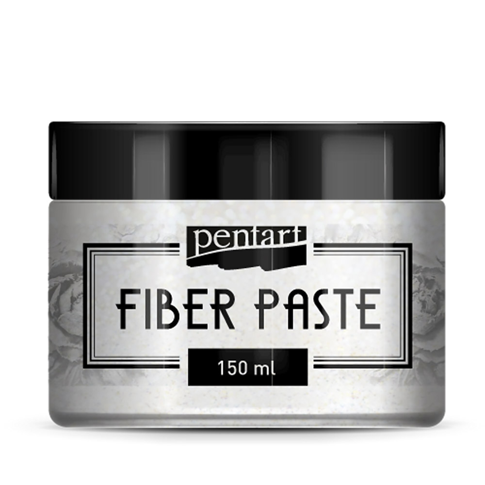 Текстурная паста "Pentart Fiber paste", 150 мл, белый