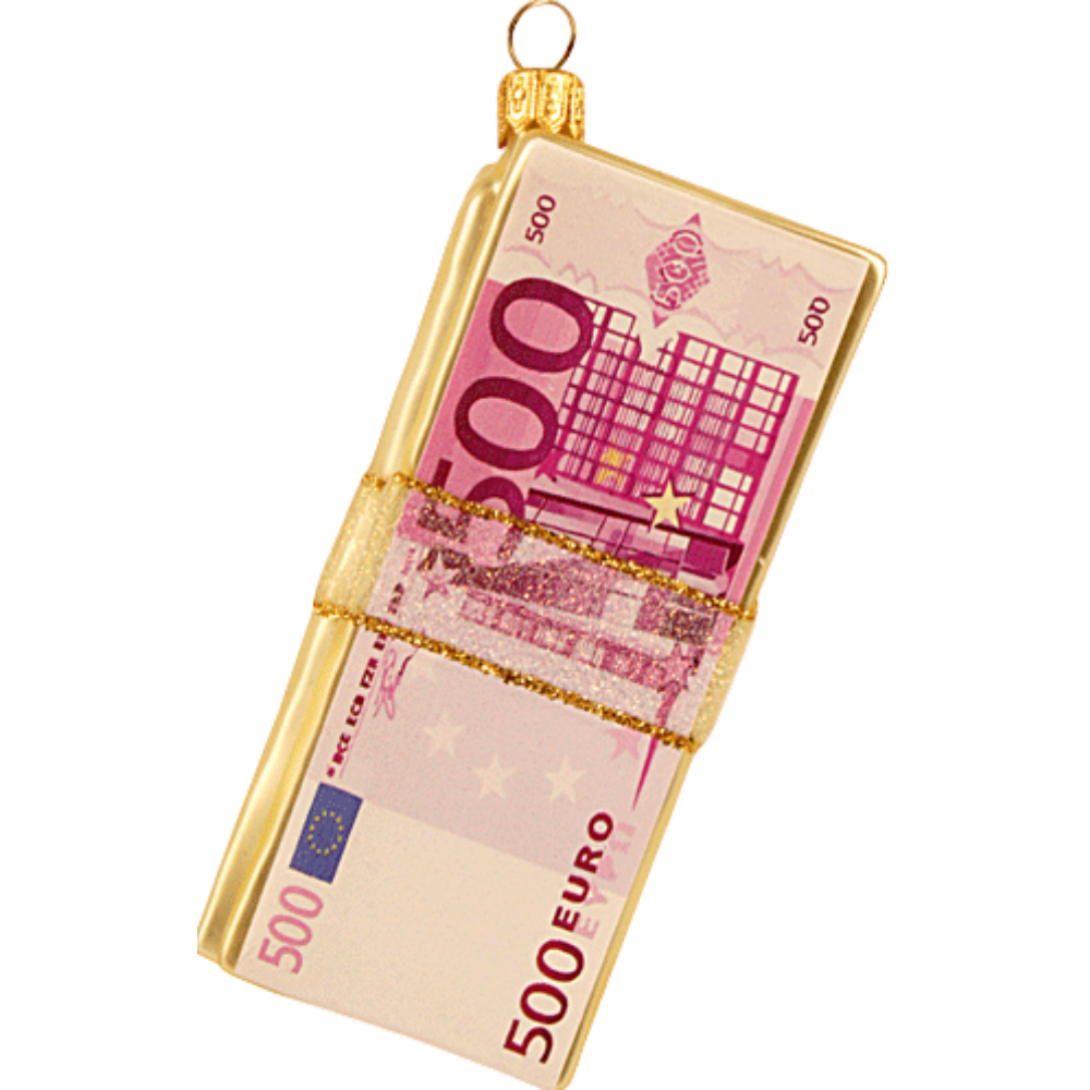 Украшение елочное "Cash-Wad 500E", 10 см, стекло, ассорти