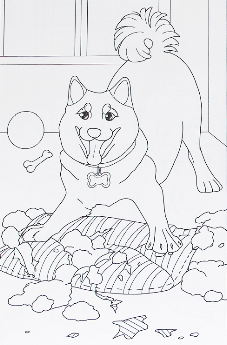 Раскраска антистресс мини "Аниме питомцы" на гребне - 3