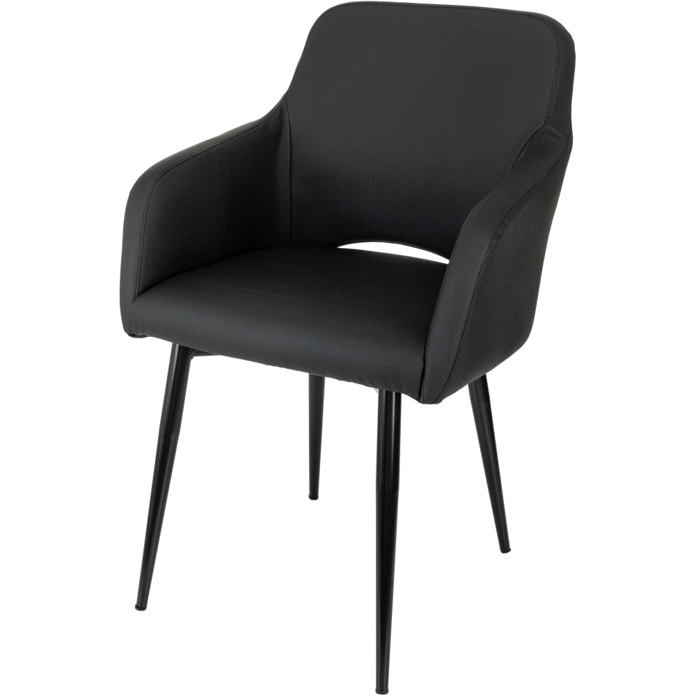 Кресло "Бюрократ CH-380F", экокожа, черный, каркас металл, корпус черный