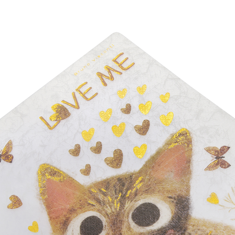 Тетрадь "Котики. Счастье", A5, 60 листов, клетка, белый