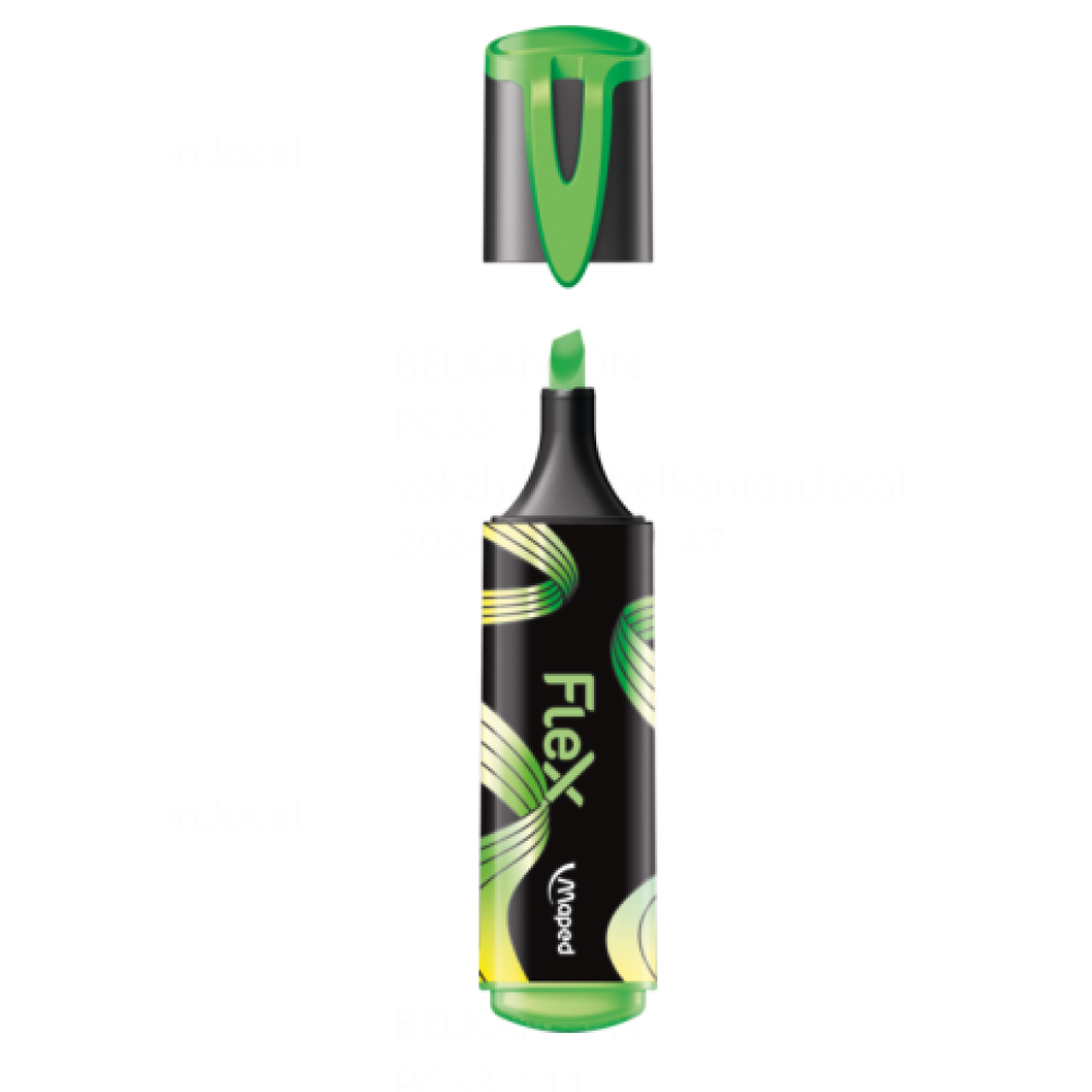 Маркер текстовый "Fluo Flex", зеленый