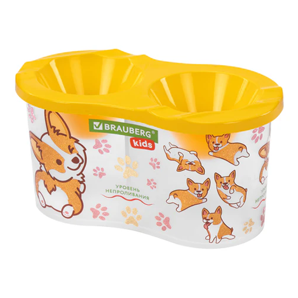 Стакан - непроливайка "Brauberg Kids", двойной, ассорти