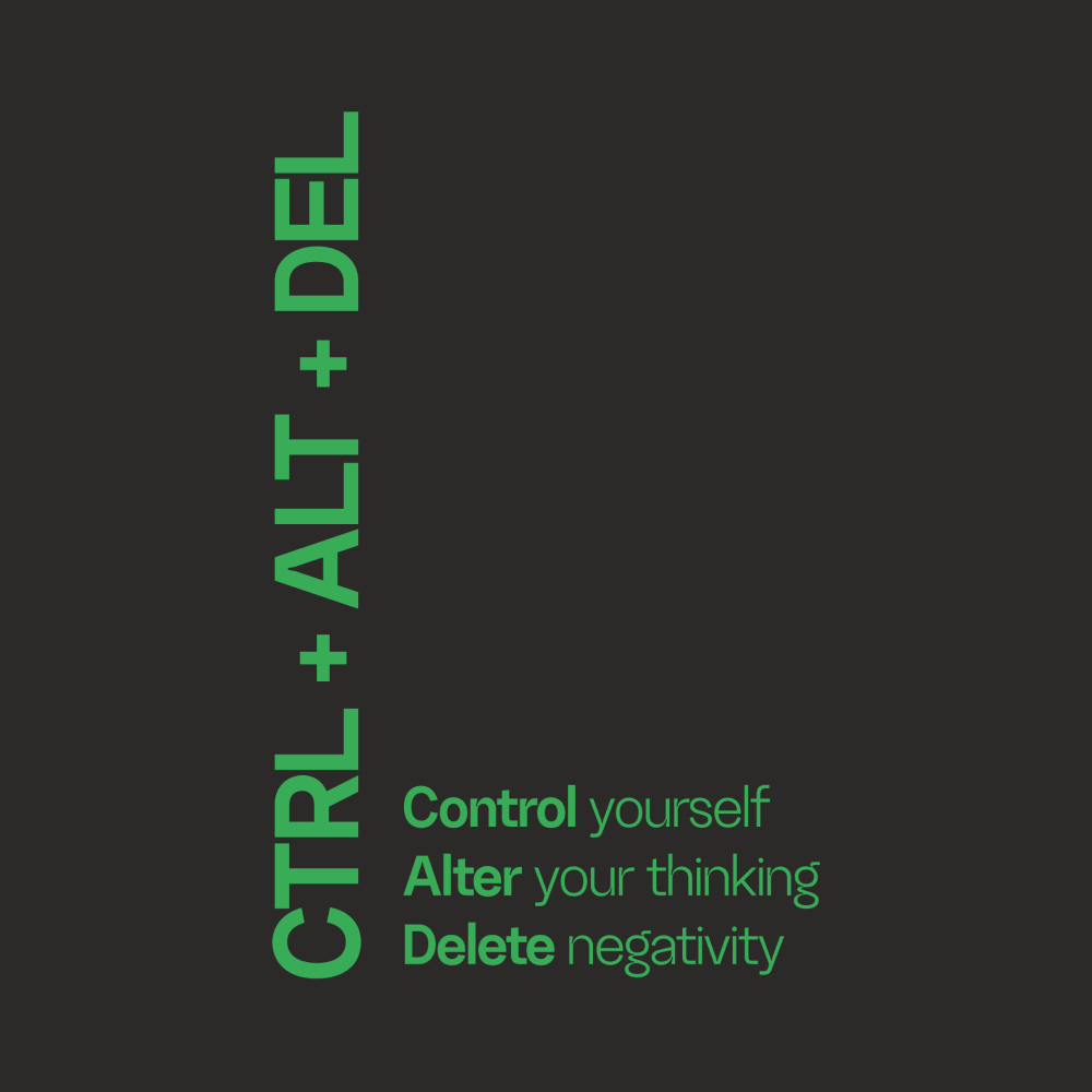 Ежедневник недатированный "Ray. CTRL+ALT+DEL", А5, 272 страницы, в клетку, черный, зеленый