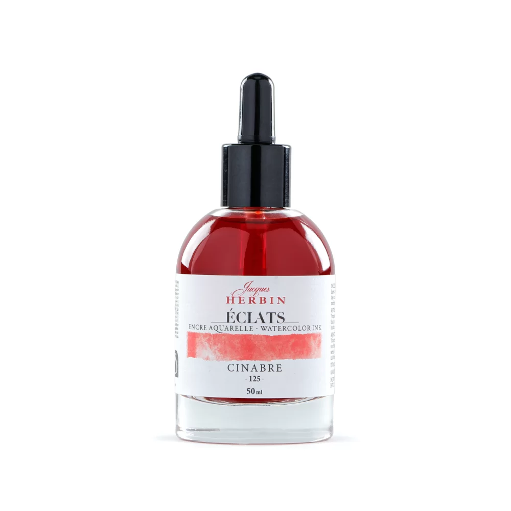 Чернила акварельные "Herbin. Eclats", ярко-красный, 50 мл