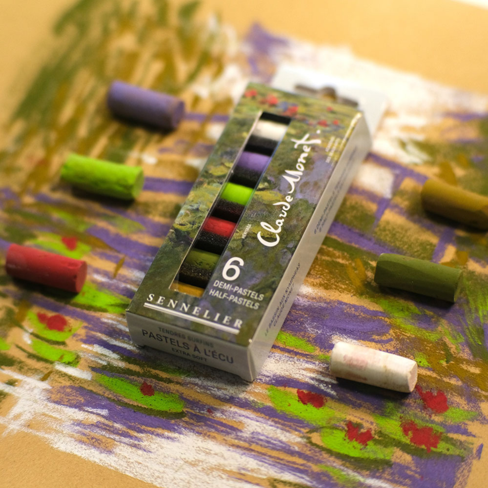 Набор пастели сухой "À l'écu Half Pastel. Claude Monet - The Water-Lily Pond", 6 цветов