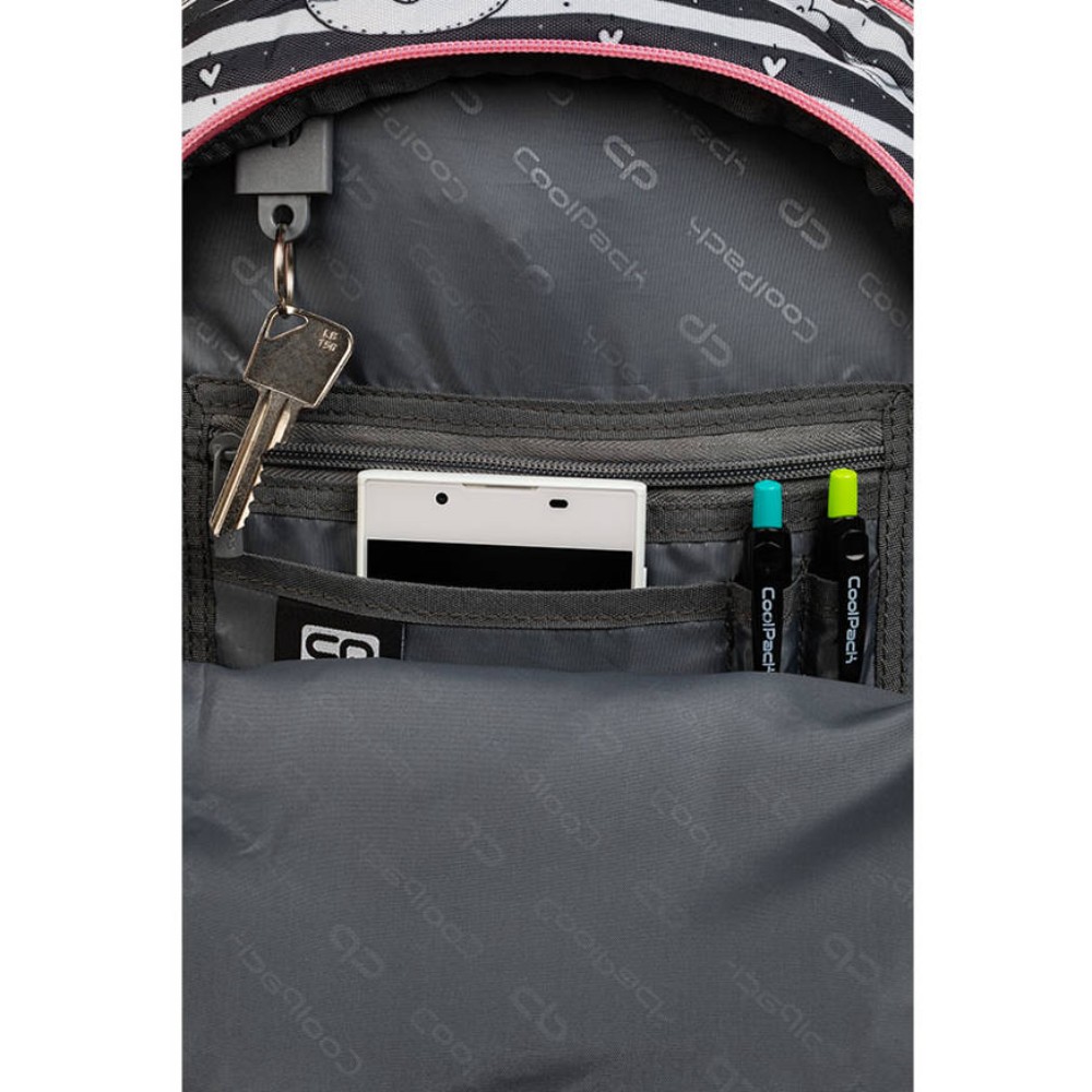 Рюкзак школьный CoolPack "Catnip", черный, белый - 5