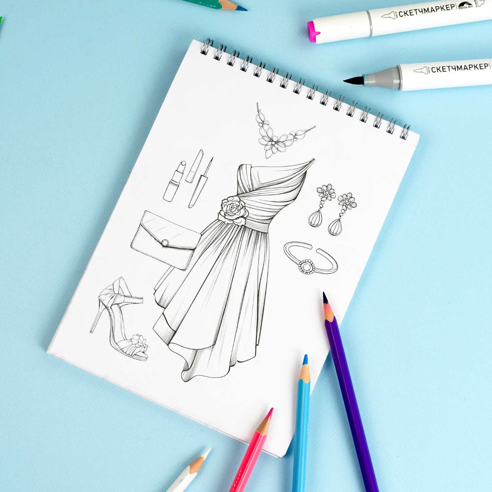 Раскраска "Создай образ. Вечерние платья" - 8