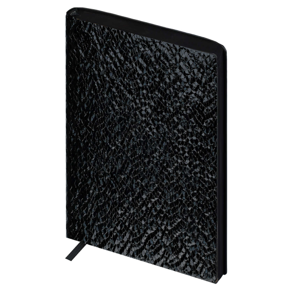 Ежедневник недатированный "Аспид Глосс", А6+, 320 страниц, линейка, черный