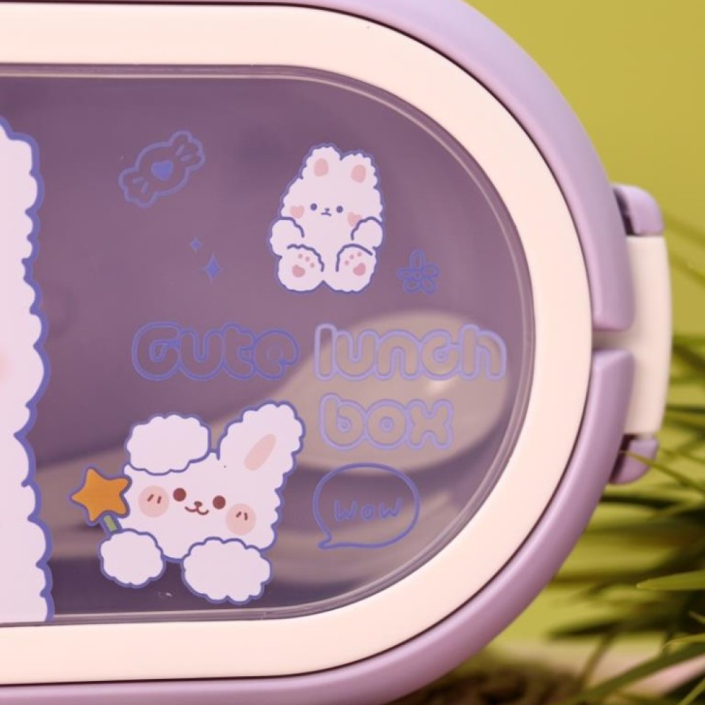 Контейнер д/еды "Cute bunny", фиолетовый - 5