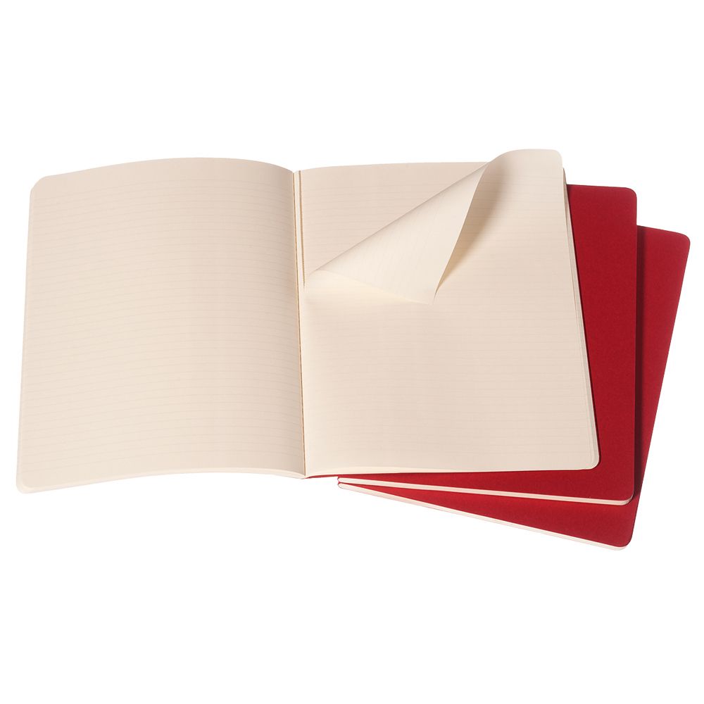 Блокнот "Cahier Journal Xlarge", А4, 190x250 мм, 60 л, 3 шт, клюквенный