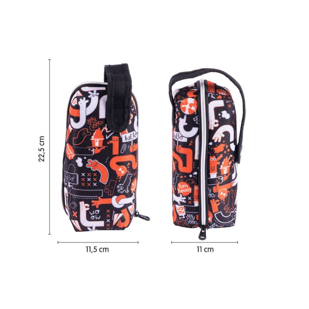 Пенал "Fingers", 1 отделение, с наполнением, разноцветный