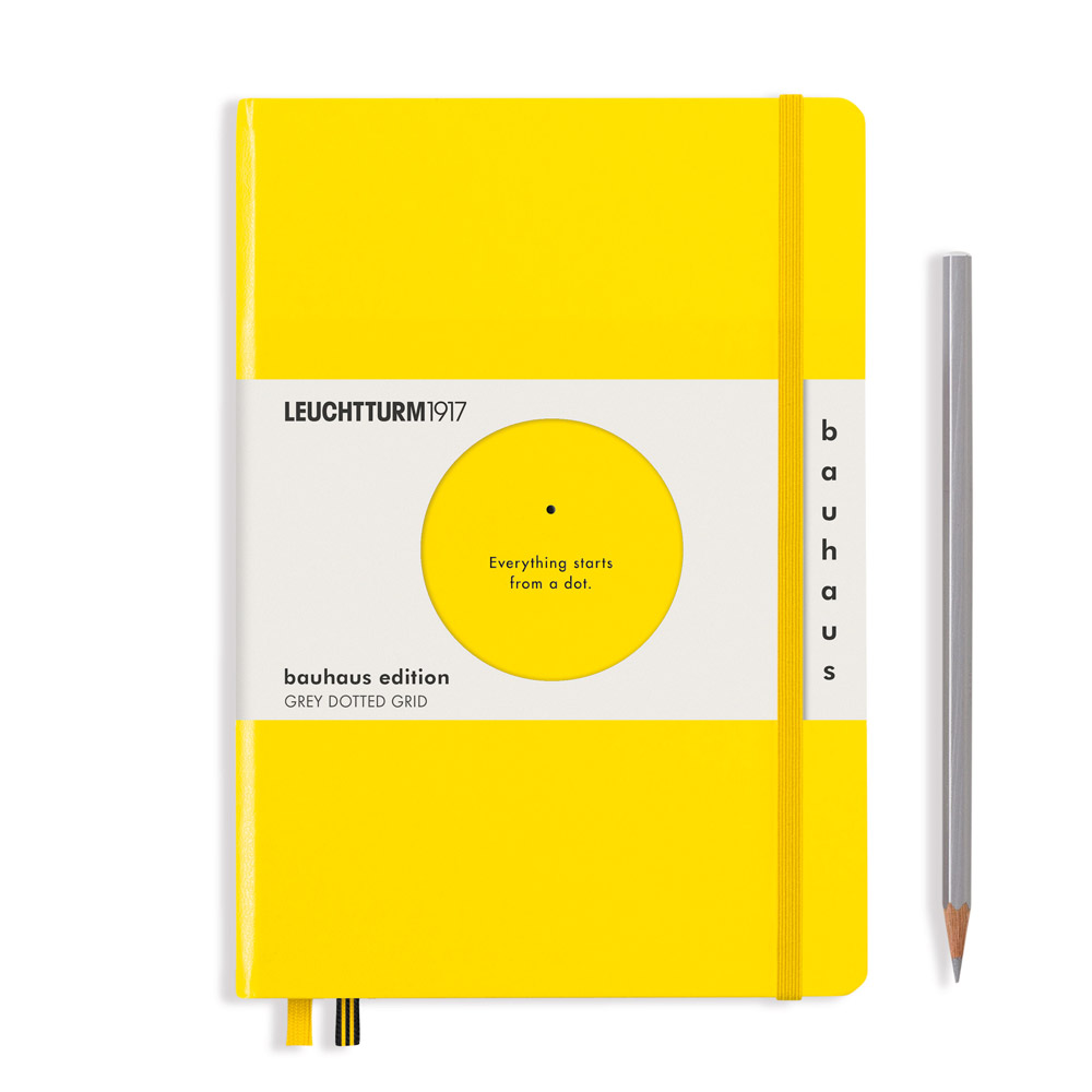 Блокнот "Leuchtturm1917. Bauhaus Edition", А5, 125 листов, точка, лимонный