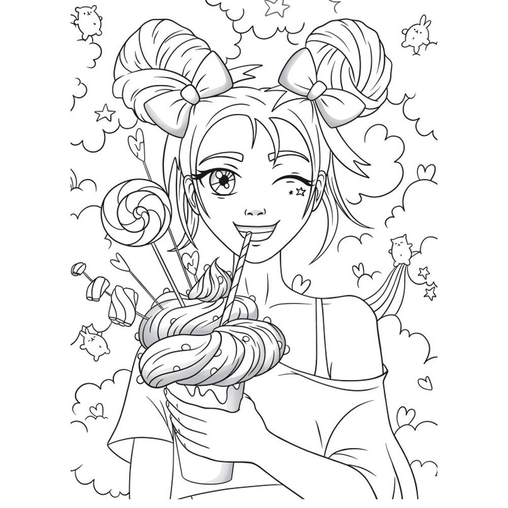 Раскраска "Kawaii" - 2